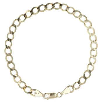 9ct Yellow Gold Curb Bracelet 8"