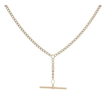9ct Yellow Gold Albert T Bar Chain 20"