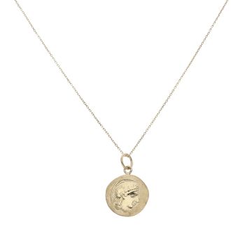 9ct Yellow Gold Fancy Coin Pendant and Chain 16"