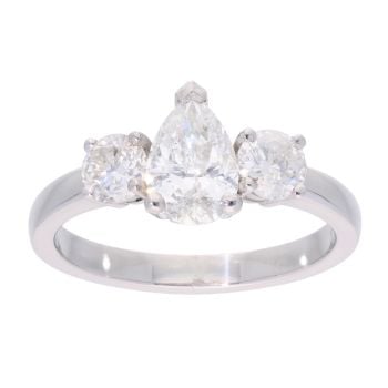 Platinum 1.48ct Diamond Trilogy Ring By Anya Belle