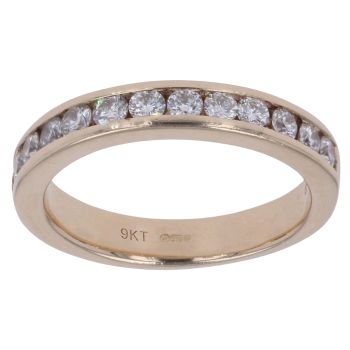 9ct Yellow Gold 0.75ct Brilliant Cut Diamond Eternity Ring