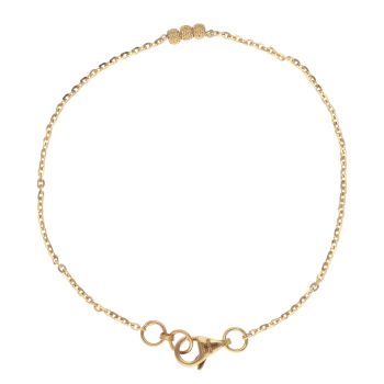22ct Yellow Gold Trio Bead Fancy Bracelet 7"