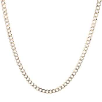 9ct Yellow Gold Patterned Curb Chain 20"
