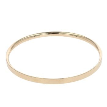 9ct Yellow Gold Plain Bangle