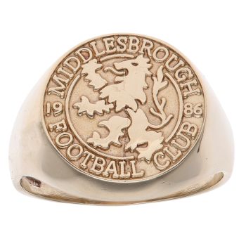 9ct Yellow Gold Middlesbrough FC Badge Signet Ring