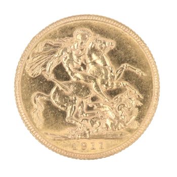 1911 George V Full Sovereign Coin