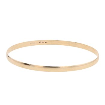 9ct Yellow Gold Plain Bangle