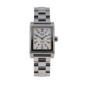 Oris Rectangular Day-Date Tank Pre Owned Watch Ref 585-7525-40-02
