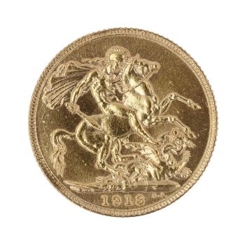 1913 George V Large Head UK Full Sovereign Coin