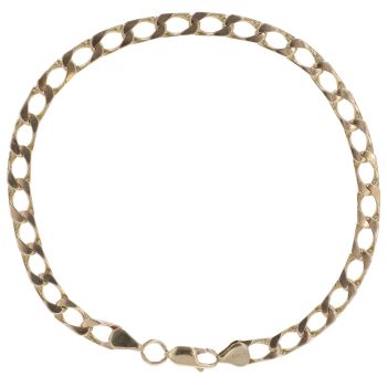 9ct Yellow Gold Curb Bracelet 9"