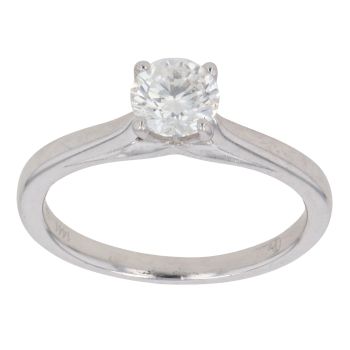 18ct White Gold 0.65ct Brilliant Cut Diamond Solitaire Ring