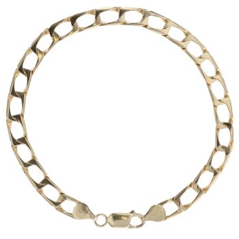 9ct Yellow Gold Curb Bracelet 8.5"