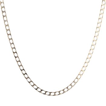 9ct Yellow Gold Square Curb Chain 22"