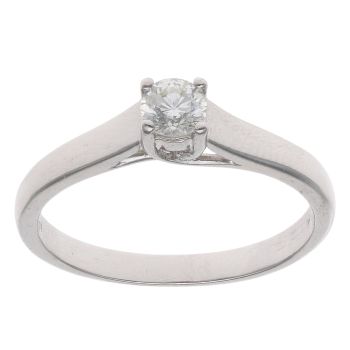 18ct White Gold 0.25ct Brilliant Cut Diamond Solitaire Ring