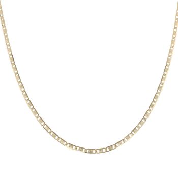 18ct Yellow Gold Patterned Anchor Chain 16"