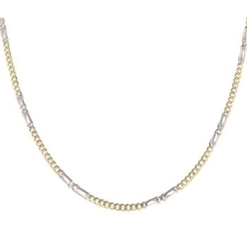 14ct Yellow and White Gold Fancy Chain 22"