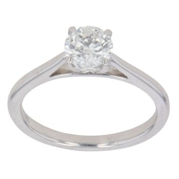 Platinum 0.70ct Brilliant Cut Diamond Solitaire Ring