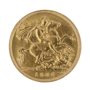 1906 Edward VII Half Sovereign Coin