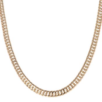 9ct Yellow Gold Double Curb Chain 24"
