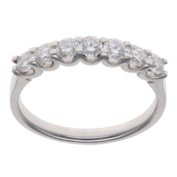 Platinum 1.00ct Brilliant Cut Lab Grown Diamond Half Eternity Ring