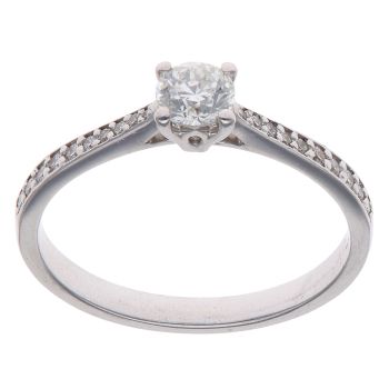 18ct White Gold 0.65ct Brilliant Cut Diamond Solitaire Ring