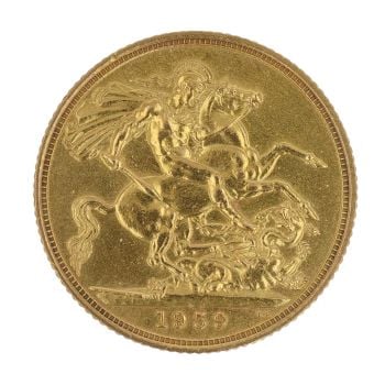 1959 Elizabeth II Full Sovereign Coin