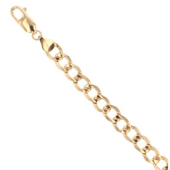 9ct Yellow Gold Curb Bracelet 8.5"