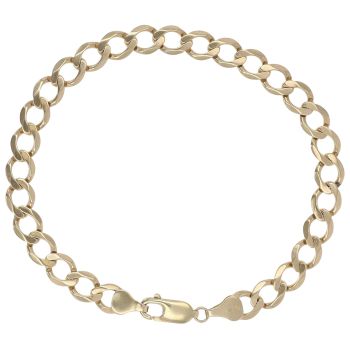 9ct Yellow Gold Curb Bracelet 8"