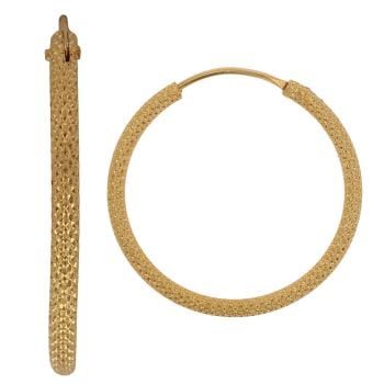 22ct Yellow Gold Dot Grain Hoop Earrings