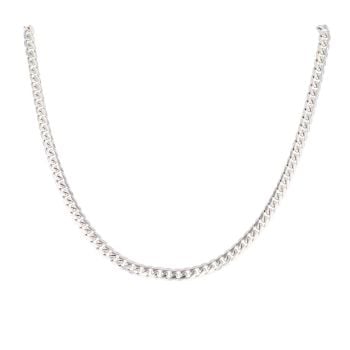 9ct White Gold Curb Chain 30"