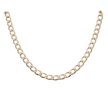 9ct Yellow Gold Oval Curb Chain 20"