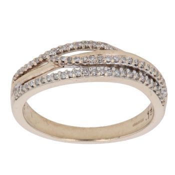 9ct Yellow Gold 0.15ct Diamond Fancy Ring