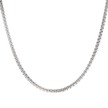 Unique & Co Stainless Steel Matte Box Chain 20"