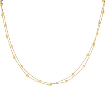 22ct Yellow Gold Duo Beaded Chain 18"