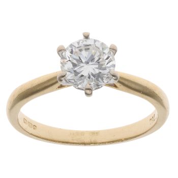 18ct Yellow Gold 1.00ct Brilliant Cut Diamond Solitaire Ring