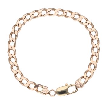 9ct Yellow Gold Curb Bracelet 8"
