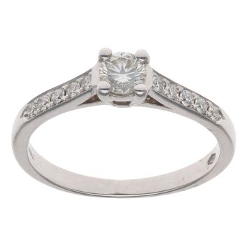 18ct White Gold 0.35ct Brilliant Cut Diamond Solitaire Ring