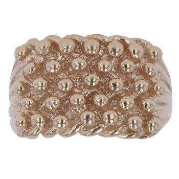 9ct Yellow Gold Five Row Keeper Ring