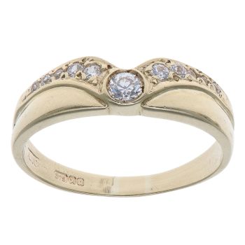 9ct Yellow Gold Cubic Zirconia Fancy Ring