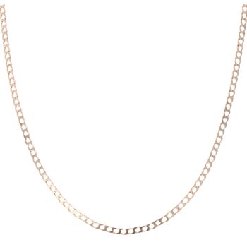 9ct Yellow Gold Square Curb Chain 18"
