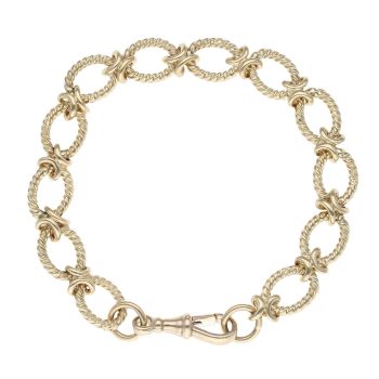 9ct Yellow Gold Fancy Bracelet 8"