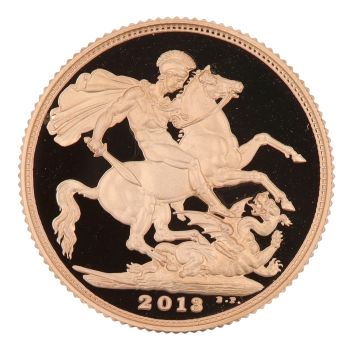 2013 Elizabeth II Fourth Portrait UK Full Sovereign Coin Proof Boxed