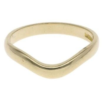 18ct Yellow Gold Plain Wishbone Ring