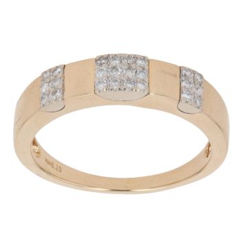 18ct Yellow And White Gold 0.20ct Brilliant Cut Diamond Fancy Ring