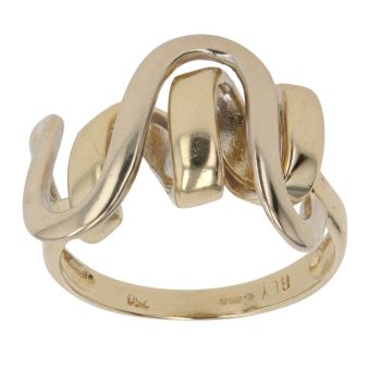 18ct Yellow and White Gold Wavy Fancy Ring