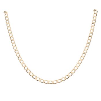 9ct Yellow Gold Curb Chain 22"