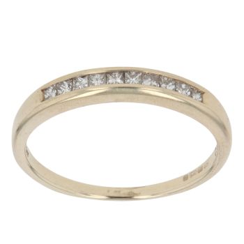 9ct Yellow Gold 0.25ct Princess Cut Diamond Eternity Ring