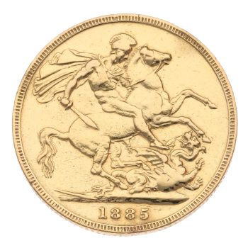 1885 Victoria Young Head Australia Full Sovereign Conin