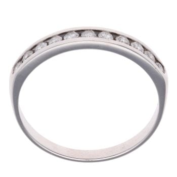 9ct White Gold 0.25ct Brilliant Cut Diamond Half Eternity Ring