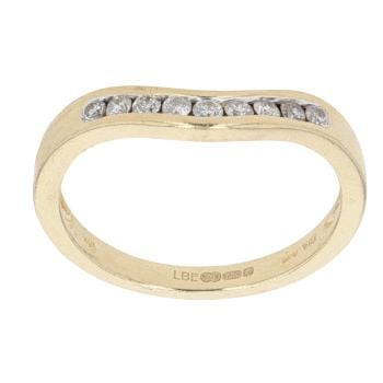 18ct Yellow Gold 0.25ct Diamond Wishbone Ring